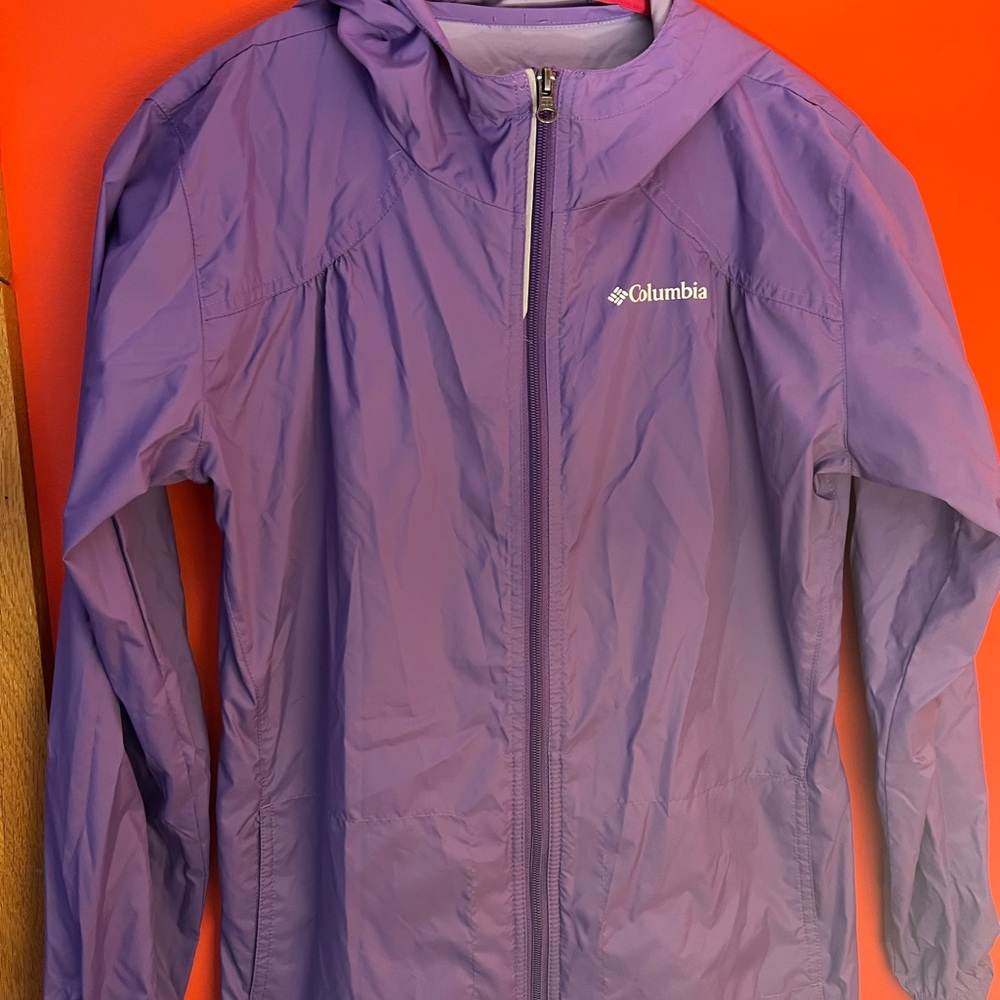 Columbia, Purple wind breaker, small, like new.